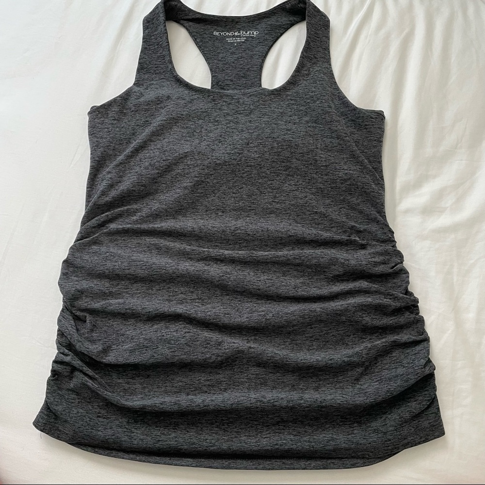 Charcoal Beyond the bump, by Beyond Yoga Maternity Tank